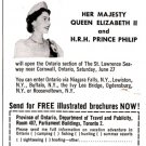 1959 Province of Ontario: Queen Elizabeth II, HRH Prince Philip