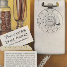 1962 Bell Telephone: The cook's best friend is her kitchen phone!