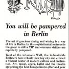 1963 Germany: Be Pampered in Berlin