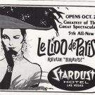 1963 Stardust Hotel - Le Lido de Paris