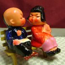 Salt and Pepper Set Oriental Kissing Bench People Shakers