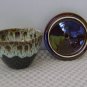 VINTAGE BROWN DRIP CAREFREE IRONSTONE SUGAR BOWL with LID by CANONSBURG