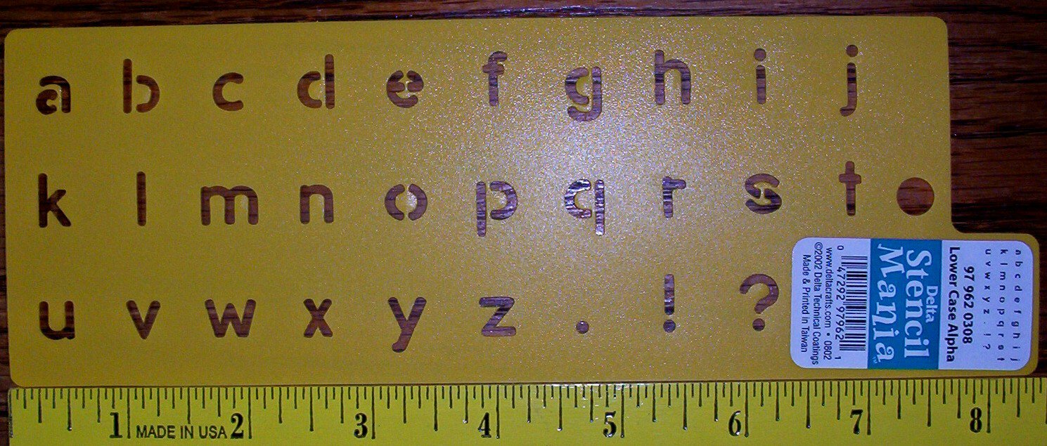 New Stencil - Lower Case Alphabet