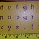 New Stencil - Lower Case Alphabet