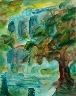 Palace  - landscape art print by Denitsa Kaneva