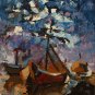 The ship- seascape painting oil on canvas by Denitsa Kaneva