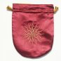 Red Satin Sunstar Tarot Bag
