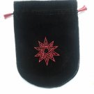 Black Velvet Double Pentagram Tarot Bag