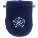 Blue Velvet Triple Pentagram Tarot Bag