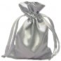 Silver Satin Pouches (12 pcs)
