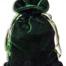 Hunter Green Velvet Pouches (12 pcs)