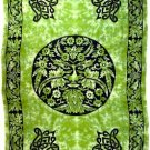Green and Black Green Man Tapestry