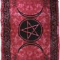 Red Triple Moon Tapestry