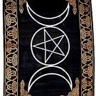 Triple Goddess Black Tapestry