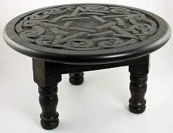 Celtic Pentagram Round Altar Table