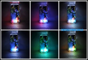 best  iphone 4s case lovely bubble pattern flasher, Colorful Snap-on LED Light-emitting shell