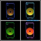 iphone 4s case, iphone 4 case Sunflower pattern, crystal Colorful Snap-on LED Light-emitting