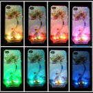iphone4/4s case moeny flower  pattern  LED Light-emitting Case, phone light-emitting shell