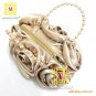 High Quality Vintage Satin Rose Evening Bag 989-3#