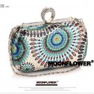 Designer Peacock Sequined Rhinestones Ladies Purse,Evening Bag 3008#