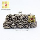 Rose Hasp Satin Evening Bag,Bridesmaid Bag 1245#