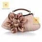 Appliques Royal Satin Ladies Evening Bags,Handcraft Bags 8662#