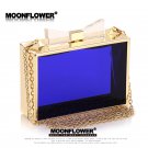 Fashion Bow Lady Transparent Jelly Evening Cluth Bag For Women 5039#