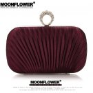 Designer Satin Ruffles Rhinestones Bling Evening Bags For Women Online