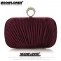 Designer Satin Ruffles Rhinestones Bling Evening Bags For Women Online