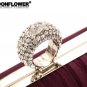 Designer Formal Satin Ruffles Rhinestones Bling Evening Bags For Women Online