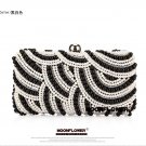 Sweet Pearl Embroidery Stripes Unique Clutch Bags Evening Bags For Women Online