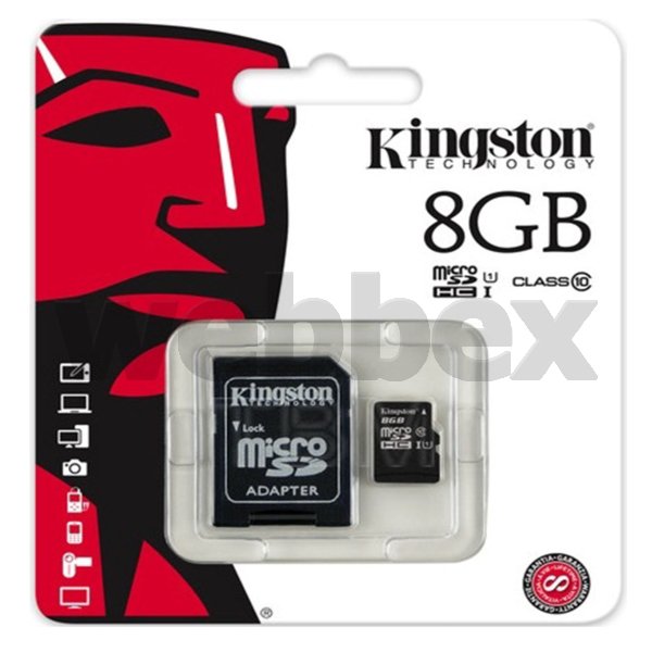GENUINE KINGSTON MICRO SD CLASS 10 8GB SDHC MEMORY CARD