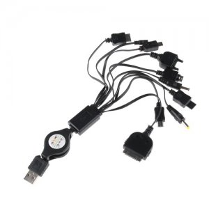 Retractable Multi Charge Cable For iPhone Nokia Samsung LG HTC PSP NDS