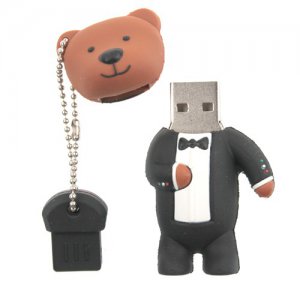 Cute 2GB/4GB/8GB/16GB Mr. Bear Design Flash Memory Disk