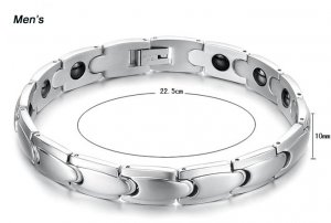 New Titanium Steel Men Lady Energy Balance Germanium Stones Couple Bracelet Gift free shipping