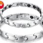 New Titanium Steel Men Lady Energy Balance Germanium Stones Couple Bracelet Gift free shipping