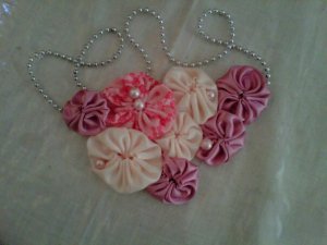 pink pastel bib necklace