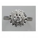 Estate 14 Kt White Gold Transitional Cut Diamond Ring Circa 1960's