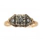 Antique 14 Kt Yellow Gold Old European Cut Diamond Engagement Ring Circa Early 1900's