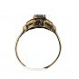 Antique 14 Kt Yellow Gold Old European Cut Diamond Engagement Ring Circa Early 1900's