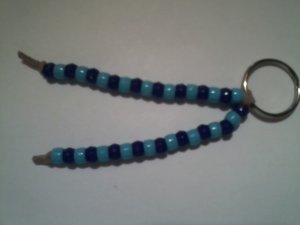 light blue/dark blue keychain