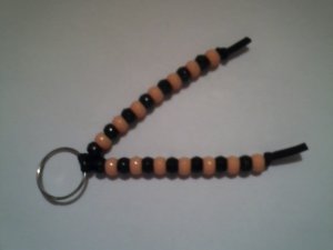 orange and black keychain