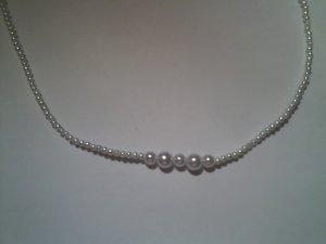 White bead necklace