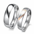 Fashion Titanium Steel The Love Couples Ring + Free Shipping