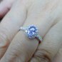 18K Gold 0.56 Carat Blue Sapphire Diamond Ring