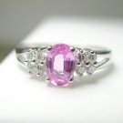 18K Gold 0.57 Carat Pink Tourmaline Diamond Ring