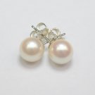 Sterling Silver Natural Culture Pearl Earring With 18K Gold Plated