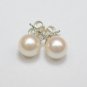 Sterling Silver Natural Culture Pearl Earring With 18K Gold Plated