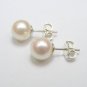 Sterling Silver Natural Culture Pearl Earring With 18K Gold Plated