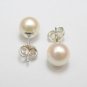 Sterling Silver Natural Culture Pearl Earring With 18K Gold Plated